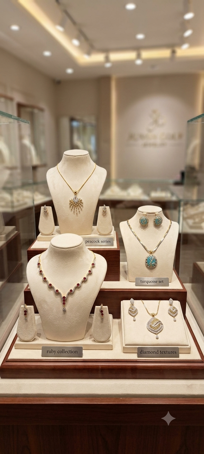 Fancy AD Necklace & Pendant Set